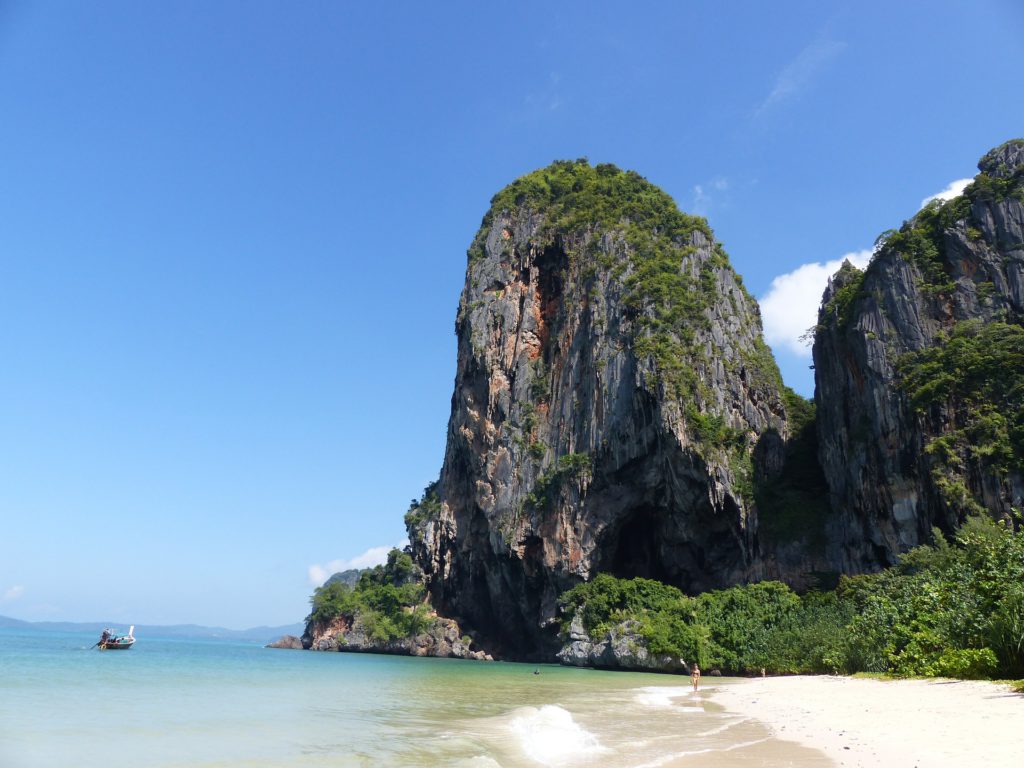 Railay beach, Railay beach in Krabi Thailand, Anek Suwannaphoom