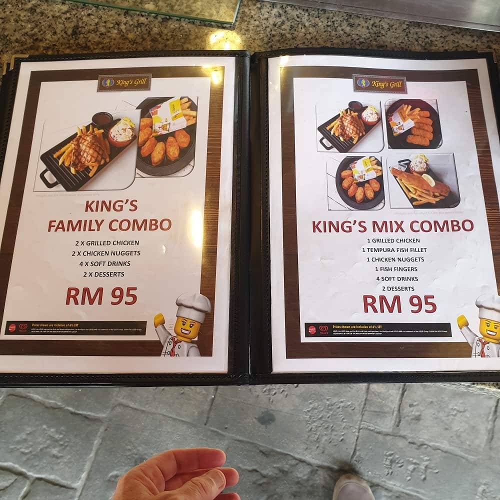 Legoland menu hot sale prices